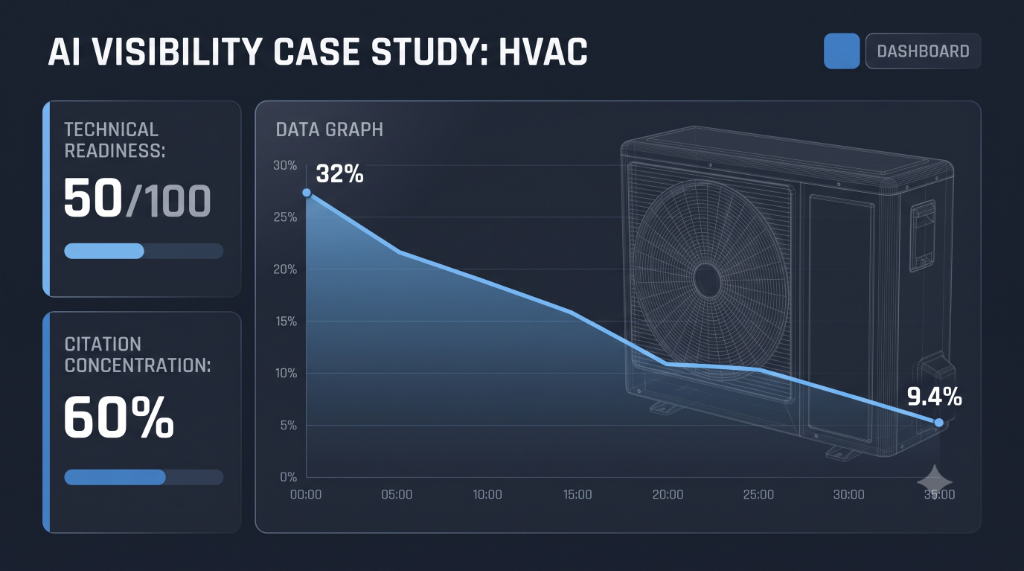 How One HVAC Company's AI Visibility Collapsed 70% in Two Months